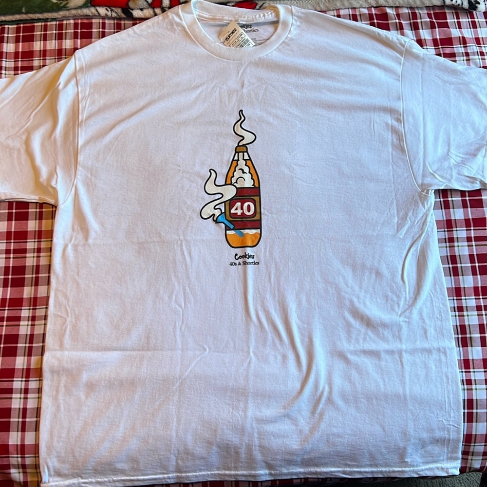 40s & Shorties Cookies white t shirt size XL
